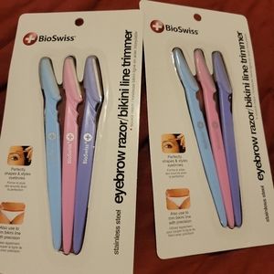 12 Total BioSwiss Eyebrow/ Bikini Razors 4 Packs of 3